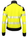 PROJOB 6111 SWEATSHIRT FULL ZIP FEMME EN ISO 20471 3/2 jaune/noir personnalisable