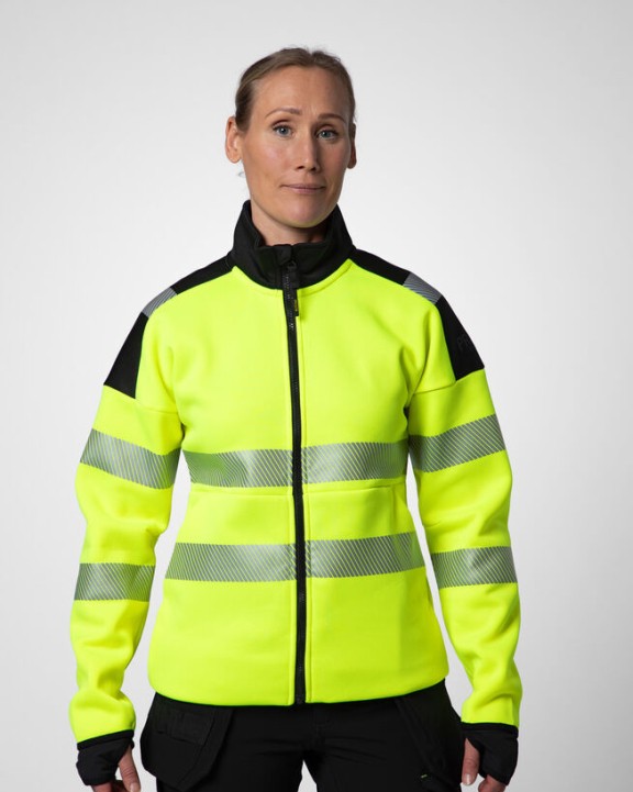 Sweat-shirt personnalisable PROJOB 6111 SWEATSHIRT FULL ZIP FEMME EN ISO 20471 3/2