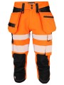 PROJOB 6577 PANTACOURT EN ISO 20471 CLASSE 2/1 orange/noir personnalisable