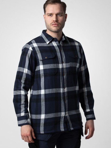 Chemises à personnaliser PROJOB 5213 CHEMISE FLANELLE DOUBLEE navy check