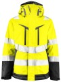 PROJOB 6449 PARKA SOFTSHELL POLYCOTON DOUBLEE FEMME - EN ISO 20471 CLASSE 3/2 jaune/noir personnalisable