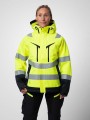Softshells à personnaliser PROJOB 6449 PARKA SOFTSHELL POLYCOTON DOUBLEE FEMME - EN ISO 20471 CLASSE 3/2 jaune/noir
