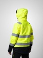 Softshells à personnaliser PROJOB 6449 PARKA SOFTSHELL POLYCOTON DOUBLEE FEMME - EN ISO 20471 CLASSE 3/2 jaune/noir