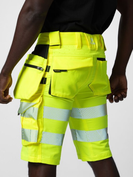 Bermudas & Shorts à personnaliser PROJOB 6575 SHORT STRETCH EN ISO 20471 CLASSE 2/1 jaune/noir