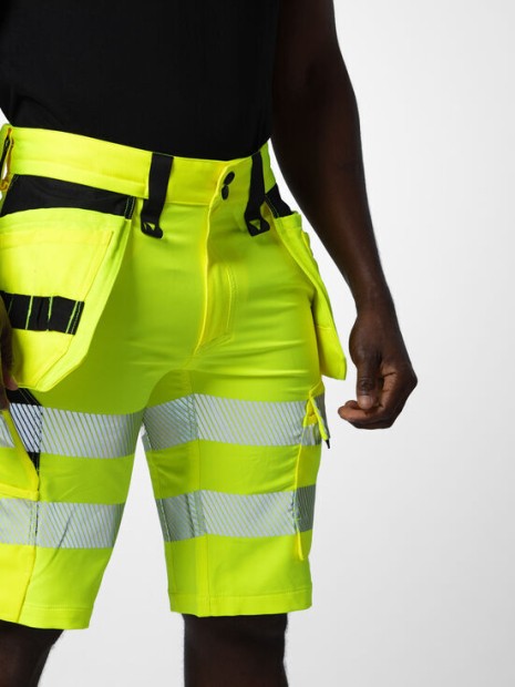 Bermudas & Shorts à personnaliser PROJOB 6575 SHORT STRETCH EN ISO 20471 CLASSE 2/1 jaune/noir