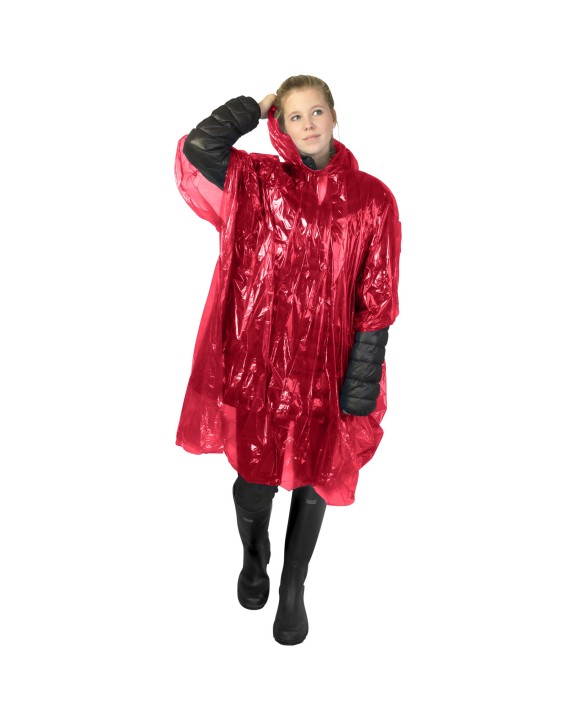 Jas 4DO Mayan gerecyclede wegwerp regenponcho met opbergtasje  voor bedrukking &amp; borduring