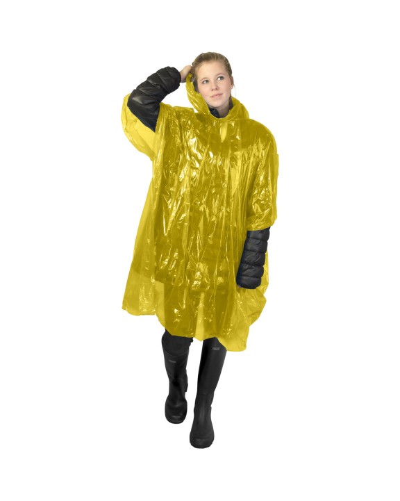 Jas 4DO Mayan gerecyclede wegwerp regenponcho met opbergtasje  voor bedrukking &amp; borduring