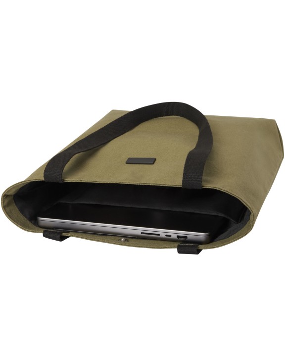 Tote bag 4DO Joey veelzijdige draagtas van GRS gerecycled canvas 14 l voor bedrukking &amp; borduring
