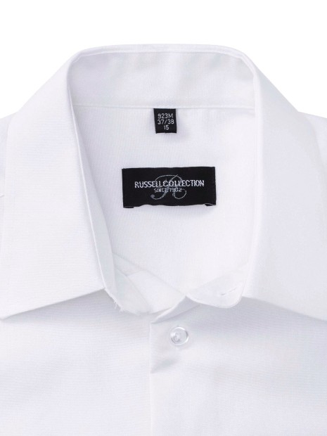 Chemises à personnaliser RUSSELL Chemise oxford cintrée manches courtes homme 