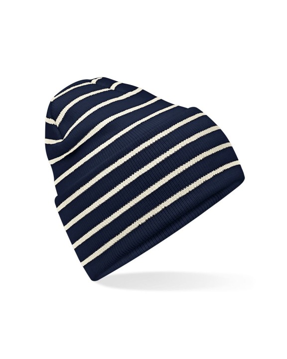 Bonnets personnalisable BEECHFIELD ORIGINAL DEEP CUFFED STRIPED BEANIE