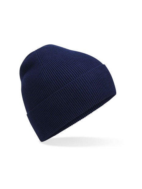 BEECHFIELD ORGANIC COTTON FINE KNIT BEANIE oxford navy personnalisable