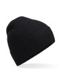 BEECHFIELD ORGANIC COTTON FINE KNIT BEANIE noir personnalisable