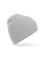 BEECHFIELD ORGANIC COTTON FINE KNIT BEANIE gris clair personnalisable