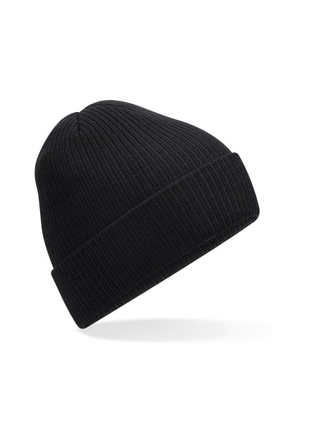 BEECHFIELD POLYLANA® RIBBED BEANIE noir personnalisable