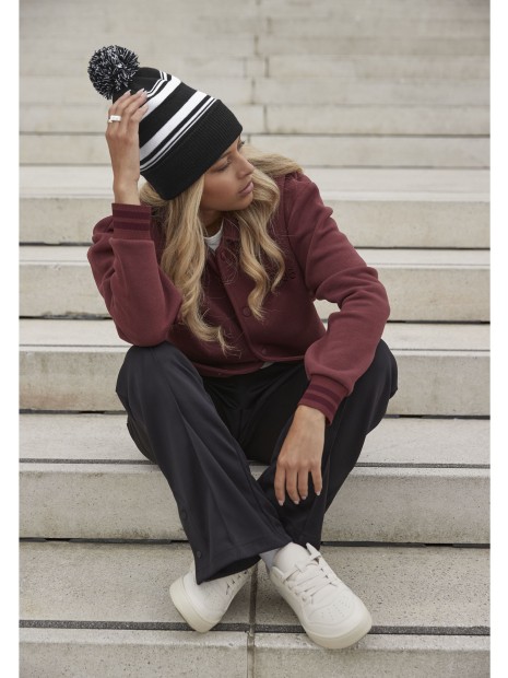Bonnets, Écharpes & Gants à personnaliser BEECHFIELD STRIPED FAN BEANIE 