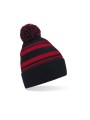 BEECHFIELD STRIPED FAN BEANIE noir/rouge classique personnalisable