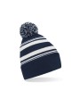 BEECHFIELD STRIPED FAN BEANIE french marine / blanc personnalisable