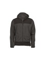 TEE JAYS MOUNTAIN HOODED FLEECE asphalt/black personnalisable