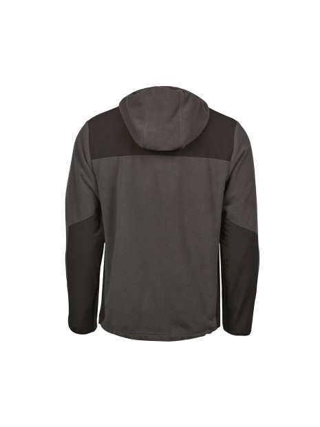 TEE JAYS MOUNTAIN HOODED FLEECE asphalt/black personnalisable