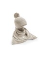 BEECHFIELD KNITTED SCARF AND BEANIE GIFT SET oatmeal fleck personnalisable