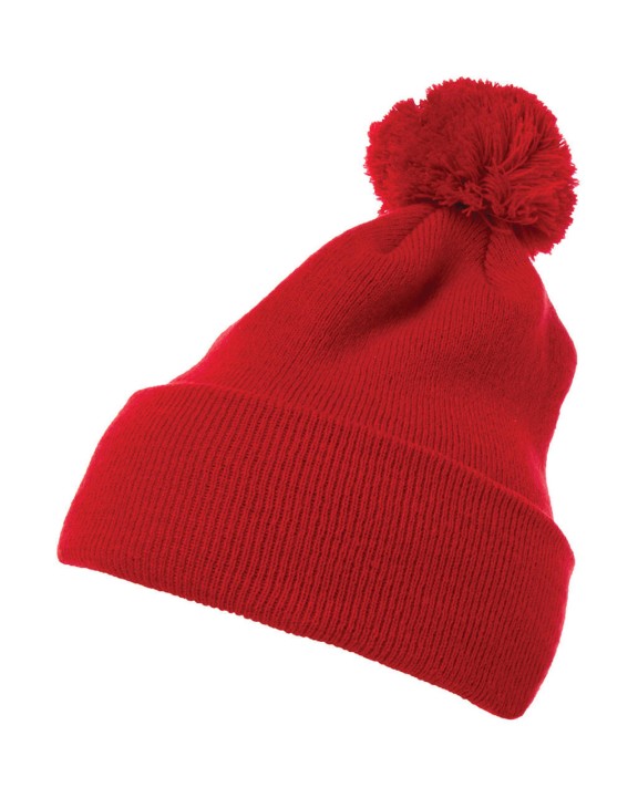 Casquette personnalisable FLEXFIT Cuffed Pom Pom Knit Beanie