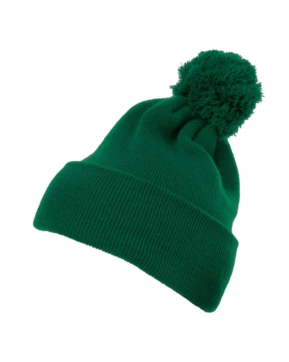 FLEXFIT Cuffed Pom Pom Knit Beanie Kappe personalisierbar