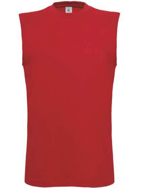 B&C T-shirt sans manche Move rouge personnalisable