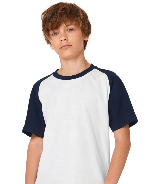 T-shirt B&C Kids' Base-ball T-shirt voor bedrukking &amp; borduring