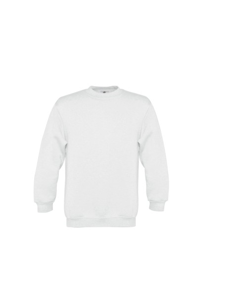 B&C Sweat-shirt enfant col rond blanc personnalisable