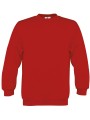 B&C Sweat-shirt enfant col rond rouge personnalisable