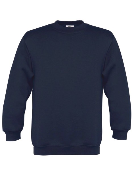 B&C Sweat-shirt enfant col rond bleu marine personnalisable