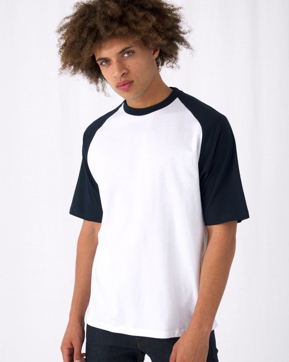 T-shirt B&C BASEBALL voor bedrukking &amp; borduring
