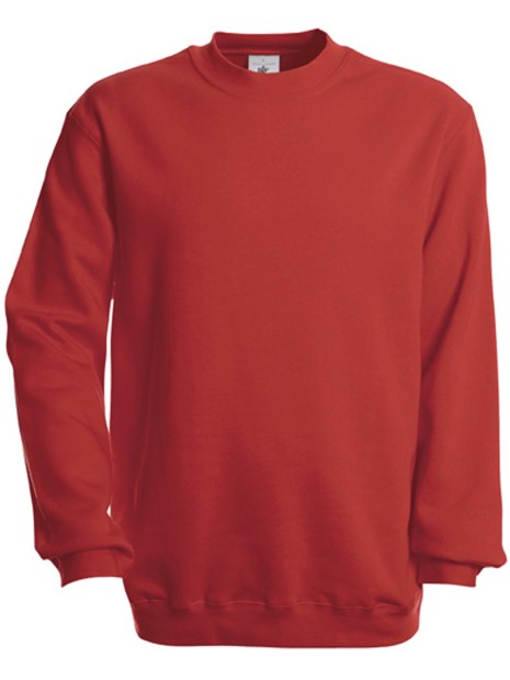 B&C Sweat-shirt col rond rouge personnalisable