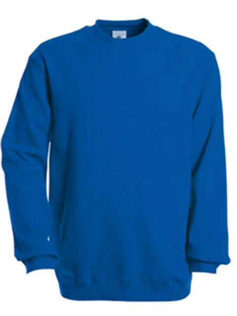 B&C Sweat-shirt col rond bleu royal personnalisable