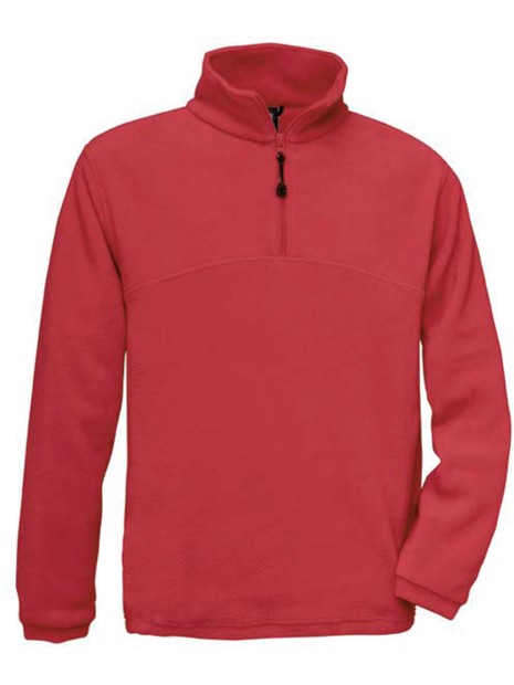 B&C Polaire col zippé Highlander+ rouge personnalisable