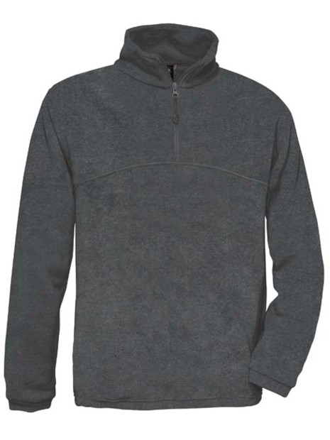 B&C Polaire col zippé Highlander+ charcoal personnalisable