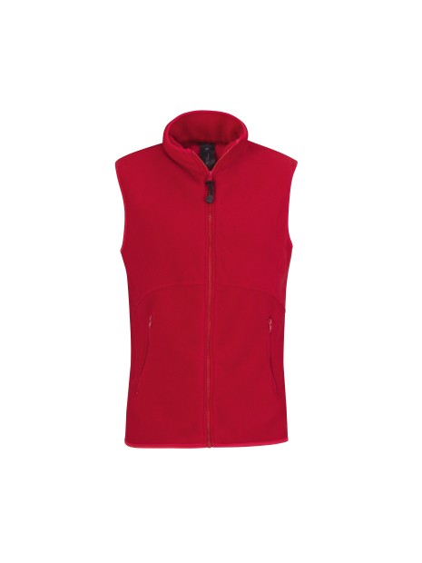 B&C Gilet polaire Traveller+ rouge personnalisable