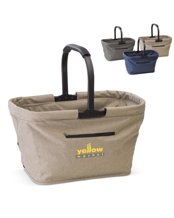 4DO Zusammenklappbarer Einkaufskorb Tasche personalisierbar