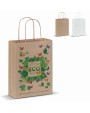 4DO Kraftpapierbeutel 90g/m² 18x8x22cm Tote Bag personalisierbar