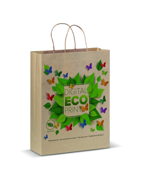 4DO Kraftpapiertüte 100g/m² 32x12x41cm Tote Bag personalisierbar