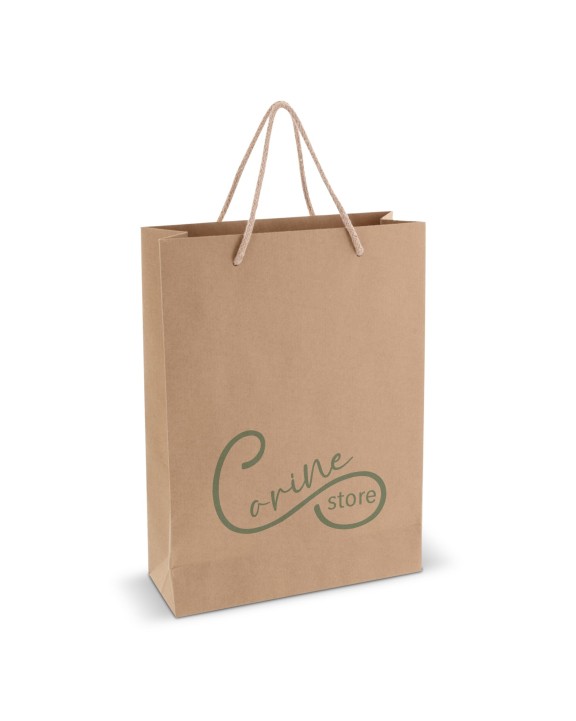 4DO Geschenktüte aus Papier 120g/m² 24x12x33cm Tote Bag personalisierbar
