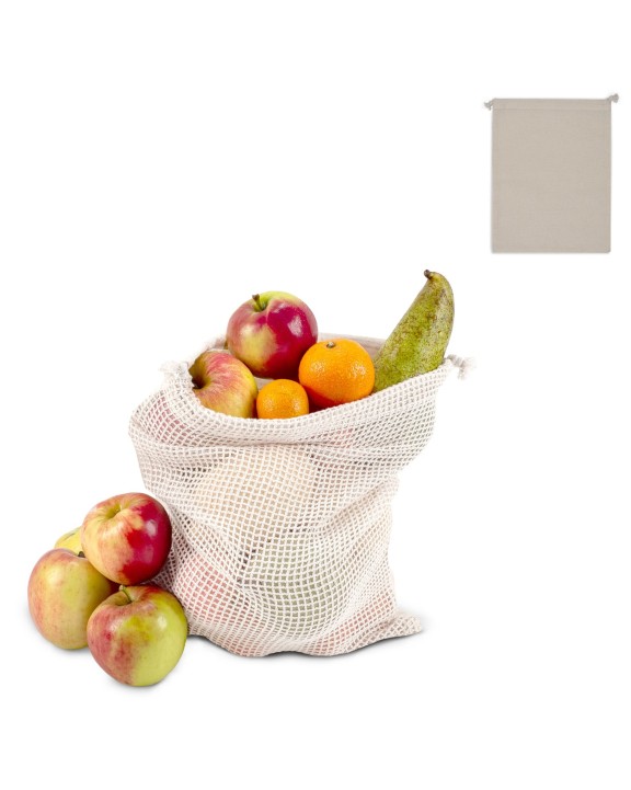 4DO Wiederverwendbare Lebensmitteltasche OEKO-TEX® Baumwolle 25x30cm Tasche personalisierbar