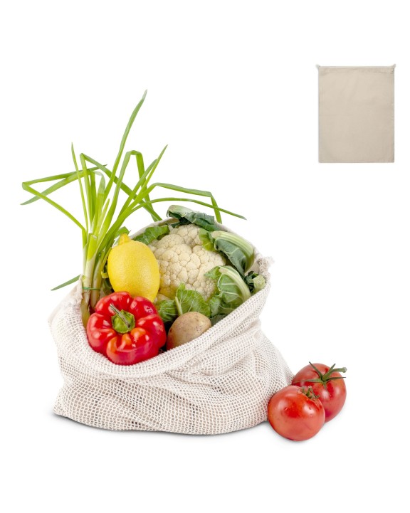 4DO Wiederverwendbare Lebensmitteltasche OEKO-TEX® Baumwolle 40x45cm Tasche personalisierbar