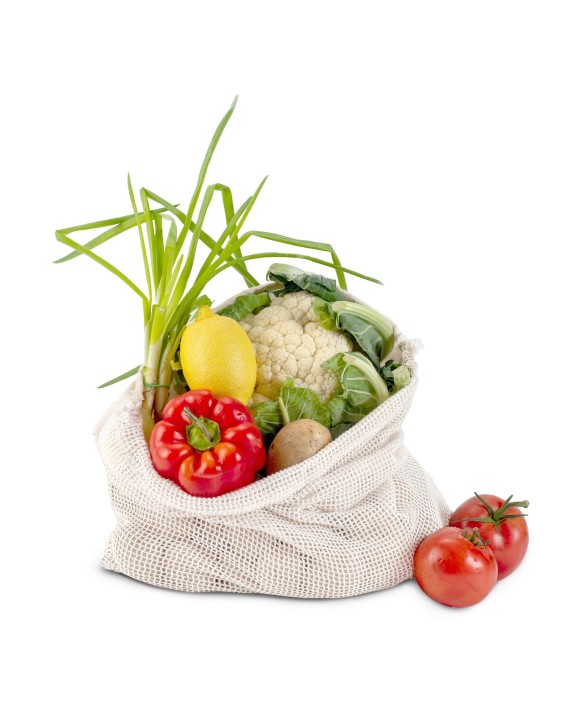 4DO Wiederverwendbare Lebensmitteltasche OEKO-TEX® Baumwolle 40x45cm Tasche personalisierbar