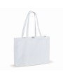 Tote bag 4DO Draagtas gerecycled katoen met bodem 140g/m² 49x14x37cm voor bedrukking &amp; borduring