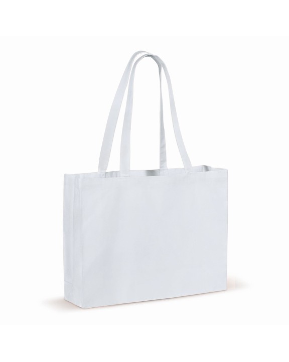 Tote bag 4DO Draagtas gerecycled katoen met bodem 140g/m² 49x14x37cm voor bedrukking &amp; borduring