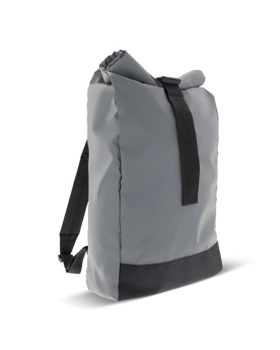 4DO Reflektierender Rolltop-Rucksack 26x13x50cm Tasche personalisierbar
