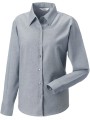 RUSSELL Chemise femme manches longues Oxford argent personnalisable