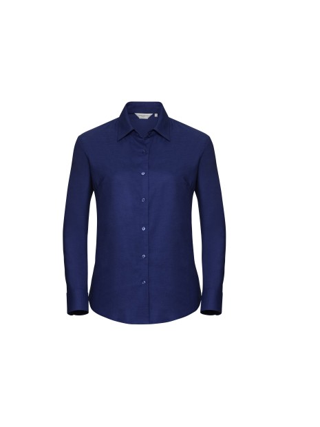 RUSSELL Chemise femme manches longues Oxford bright royal personnalisable