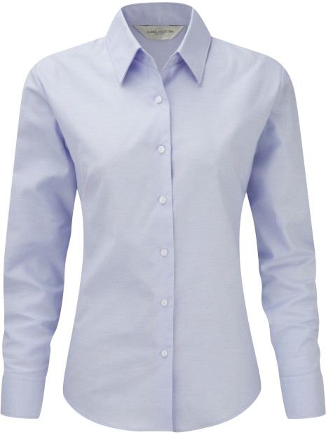 RUSSELL Chemise femme manches longues Oxford bleu oxford personnalisable